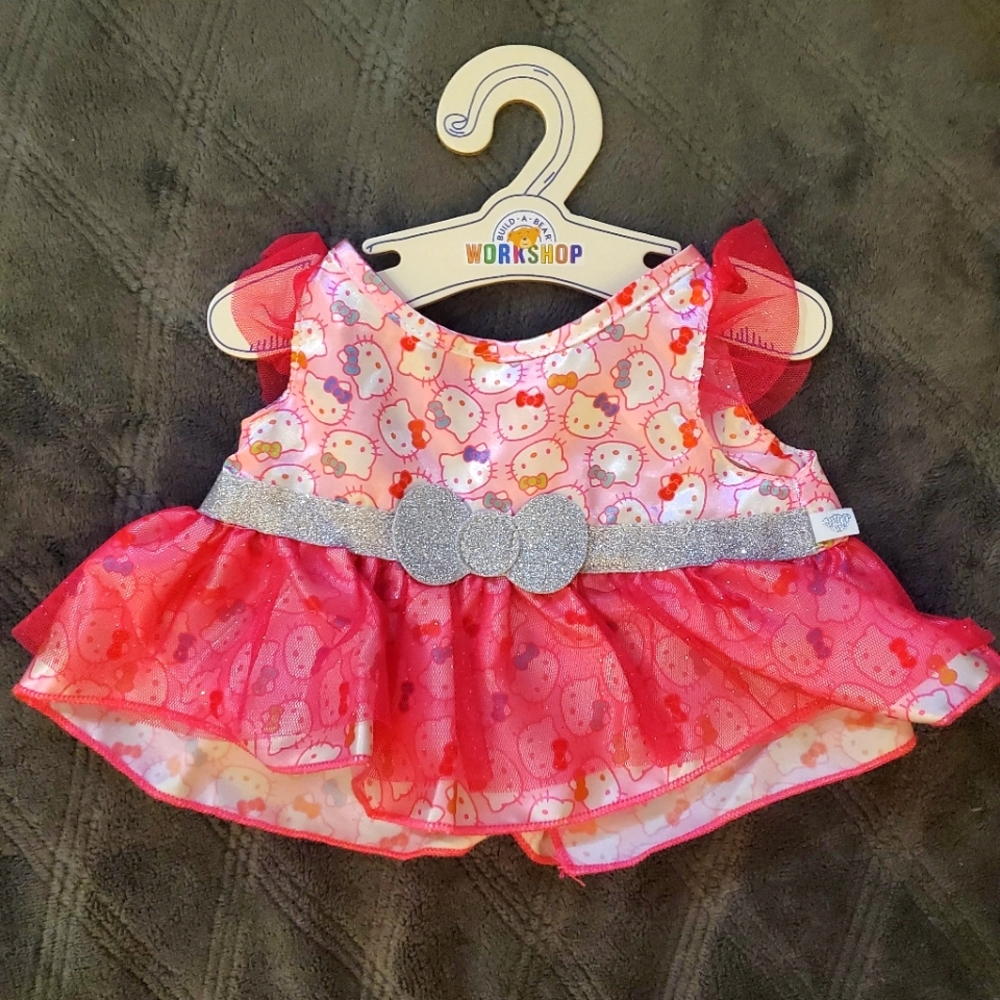 Build A Bear Hello Kitty 25th Anniversary Celebration Outfit Dress New with Tag